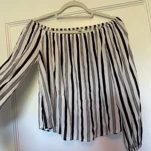 Billabong striped off the shoulder top